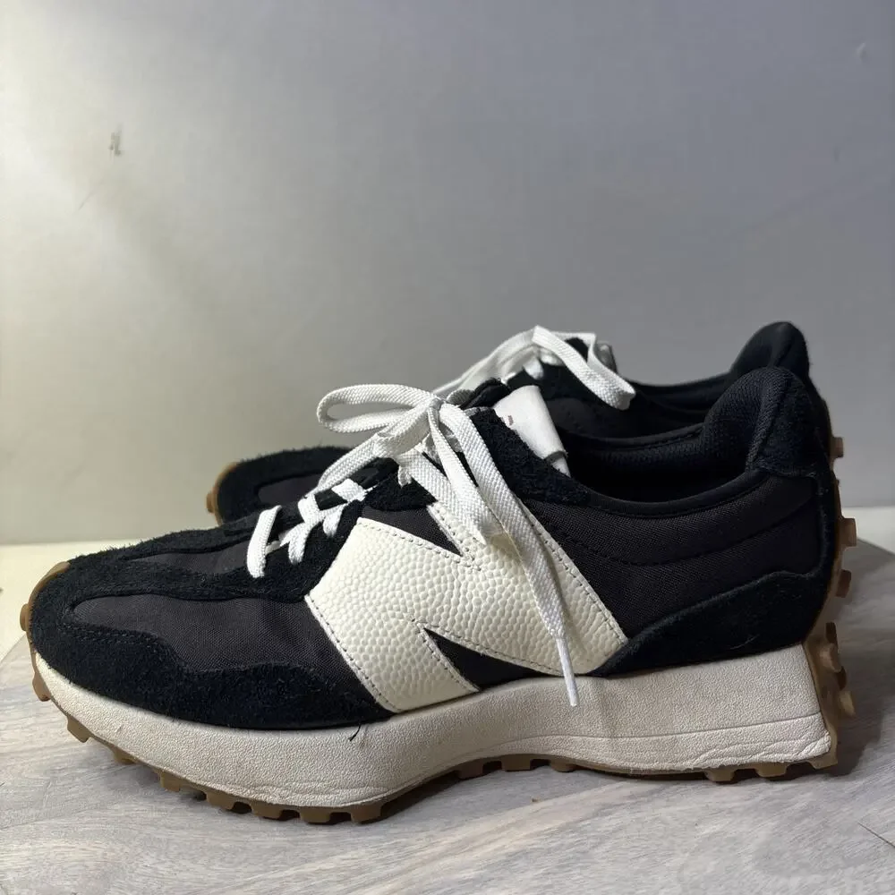 New Balance 327 Black White Retro Running Sneakers Women’s Size 8.5 - Picture 5 of 16